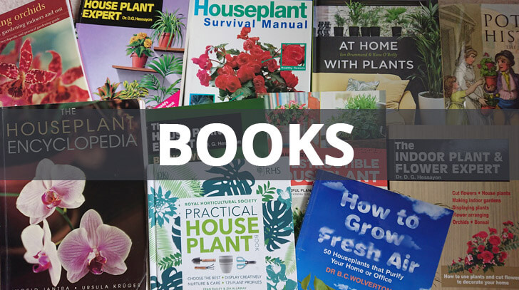 Collection of houseplant books